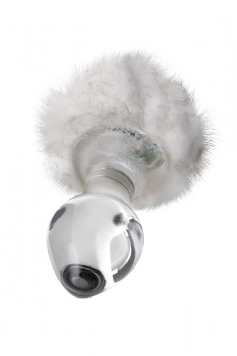 Стеклянная анальная втулка с хвостиком - 9,5 см. - Sexus - купить с доставкой в Якутске