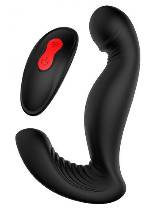 Черный вибромассажер простаты SWIRLING P-PLEASER - Dream Toys - в Якутске купить с доставкой