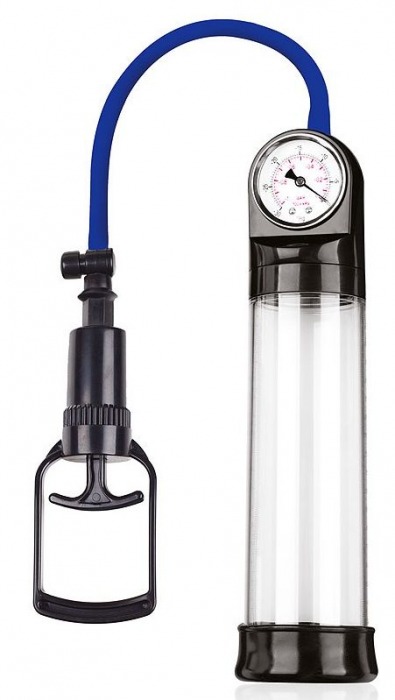 Прозрачная вакуумная помпа Sex Expert с манометром - Sex Expert - в Якутске купить с доставкой