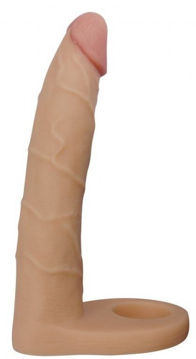 Телесная насадка-фаллоимитатор для двойного проникновения - 17 см. - Lovetoy - купить с доставкой в Якутске