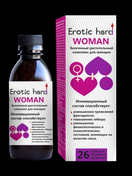 Женский биогенный концентрат для повышения либидо Erotic hard Woman - 250 мл. - Erotic Hard - купить с доставкой в Якутске