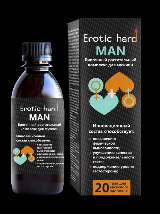 Мужской биогенный концентрат для усиления эрекции Erotic hard Man - 250 мл. - Erotic Hard - купить с доставкой в Якутске