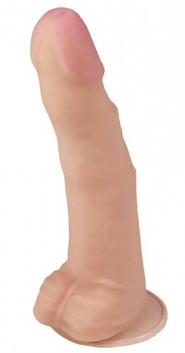 Телесный рельефный фаллоимитатор-супергигант с мошонкой на присоске - 39 см. - LOVETOY (А-Полимер) купить с доставкой в интернет-магазине Orgasmix в Якутске Телесный рельефный фаллоимитатор-супергигант с мошонкой на присоске - 39 см. - LOVETOY (А-Полимер)