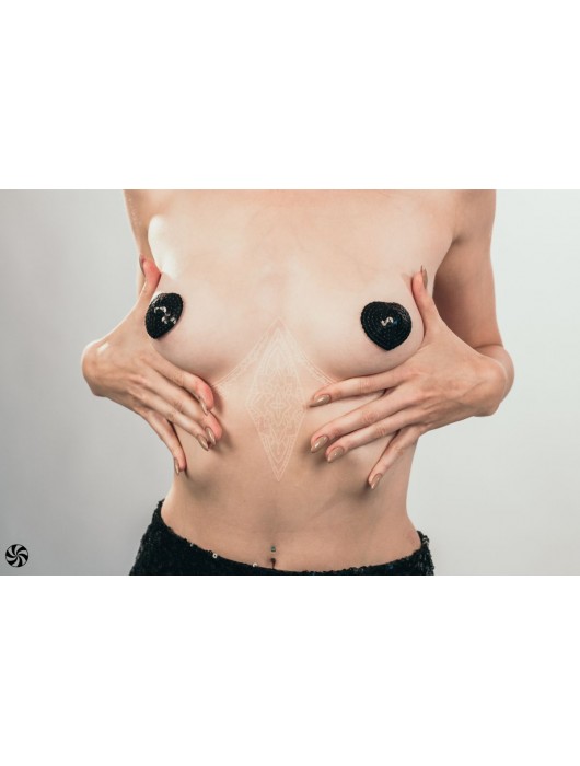 Черные пэстисы-сердечки Rand - Lola Lingerie купить с доставкой