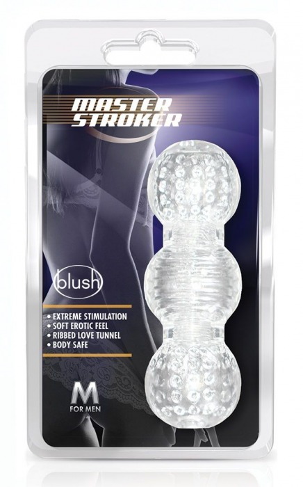 Прозрачный фигурный мастурбатор Master Stroker - Blush Novelties - в Якутске купить с доставкой