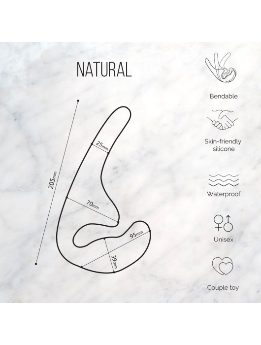 Бежевый безремневой страпон Seduction - 20,5 см. - Lola Games - купить с доставкой в Якутске