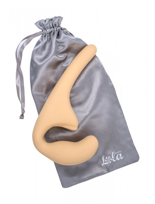 Бежевый безремневой страпон Seduction - 20,5 см. - Lola Games - купить с доставкой в Якутске