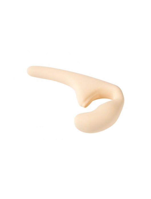 Бежевый безремневой страпон Seduction - 20,5 см. - Lola Games - купить с доставкой в Якутске