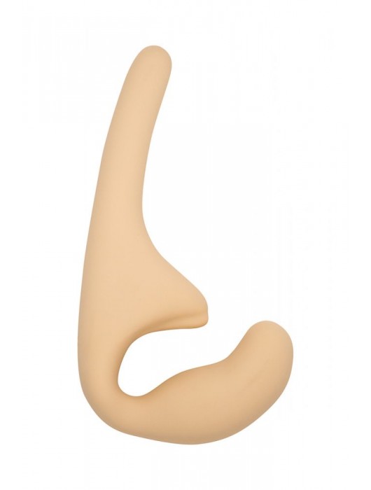 Бежевый безремневой страпон Seduction - 20,5 см. - Lola Games - купить с доставкой в Якутске