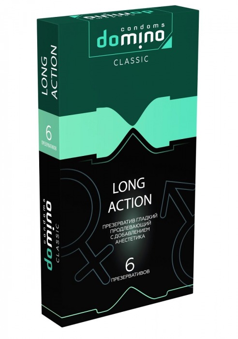 Презервативы с пролонгирующим эффектом DOMINO Classic Long action - 6 шт. - Domino - купить с доставкой в Якутске