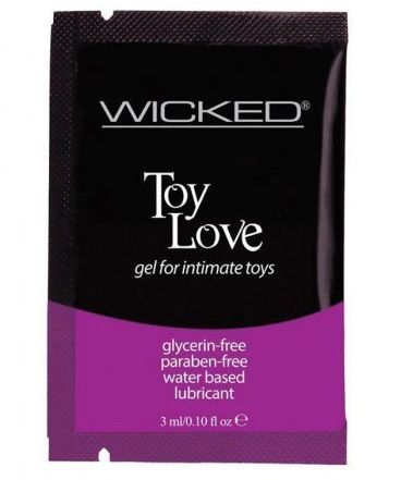 Лубрикант на водной основе для использования с игрушками WICKED Toy Love - 3 мл. - Wicked - купить с доставкой в Якутске