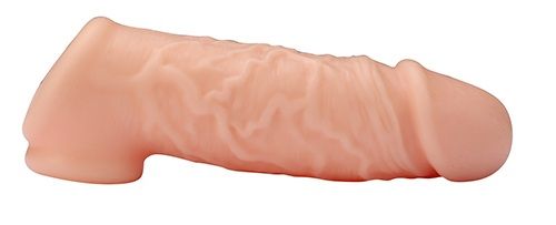 Телесная насадка EXTENDER WITH BALL STRAP 5.5 - 14 см. - Dream Toys - в Якутске купить с доставкой