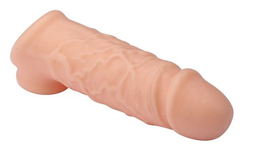 Телесная насадка EXTENDER WITH BALL STRAP 5.5 - 14 см. - Dream Toys - в Якутске купить с доставкой