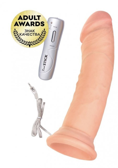 Телесный вибратор-реалистик с 7 режимами вибрации - 20 см. - ToyFa купить с доставкой в интернет-магазине Orgasmix в Якутске Телесный вибратор-реалистик с 7 режимами вибрации - 20 см. - ToyFa