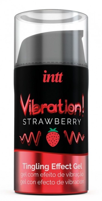 Жидкий интимный гель с эффектом вибрации Vibration! Strawberry - 15 мл. - INTT - купить с доставкой в Якутске