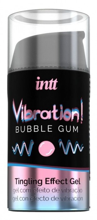 Жидкий интимный гель с эффектом вибрации Vibration! Bubble Gum - 15 мл. - INTT - купить с доставкой в Якутске