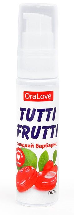 Гель-смазка Tutti-frutti со вкусом барбариса - 30 гр. - Биоритм - купить с доставкой в Якутске