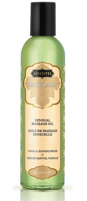 Массажное масло Naturals Vanilla Sandalwood с ароматом ванили и сандала - 236 мл. - Kama Sutra - купить с доставкой в Якутске