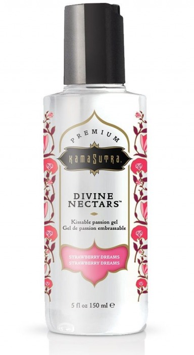 Гель-лубрикант на водной основе Divine Nectars Strawberry Dream с ароматом клубники - 150 мл. - Kama Sutra - купить с доставкой в Якутске
