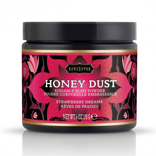 Пудра для тела Honey Dust Body Powder с ароматом клубники - 170 гр. - Kama Sutra - купить с доставкой в Якутске