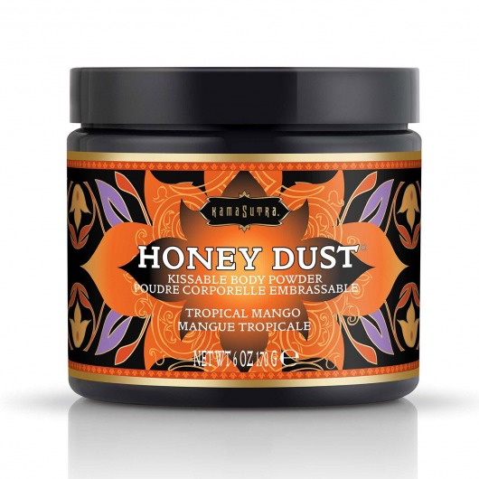 Пудра для тела Honey Dust Body Powder с ароматом манго - 170 гр. - Kama Sutra - купить с доставкой в Якутске