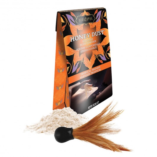 Пудра для тела Honey Dust Body Powder с ароматом манго - 28 гр. - Kama Sutra - купить с доставкой в Якутске
