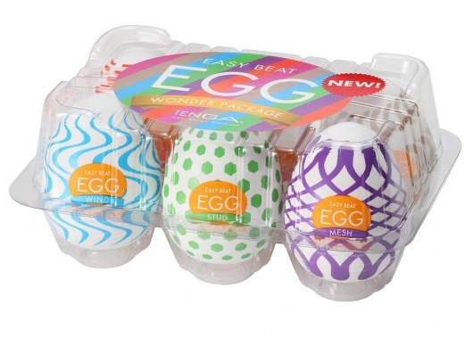 Набор из 6 мастурбаторов Tenga EGG IV с различным рельефом - Tenga - в Якутске купить с доставкой