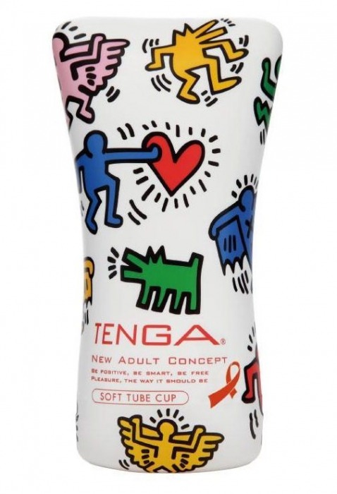Мастурбатор-туба Keith Haring Soft Tube CUP - Tenga - в Якутске купить с доставкой