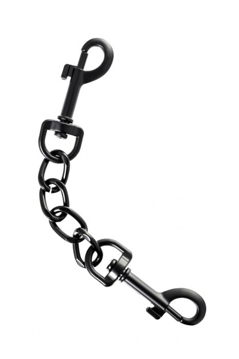 Узкие черные наручники на сцепке - ToyFa - купить с доставкой в Якутске