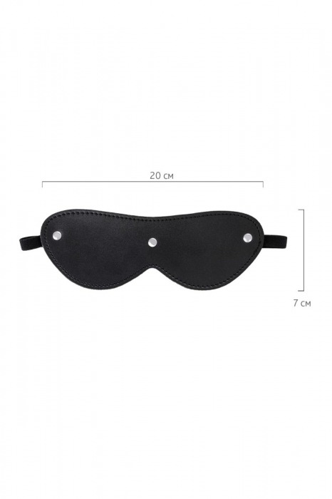 Черная кожаная маска Anonymo с мягким подкладом - ToyFa - купить с доставкой в Якутске