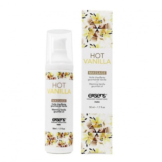 Разогревающее массажное масло с ароматом ванили Gourmet Hot Vanilla - 50 мл. - Exsens - купить с доставкой в Якутске