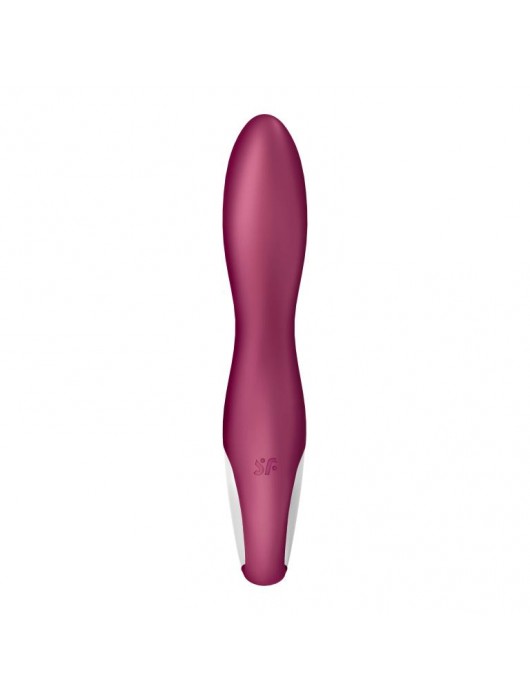 Малиновый вибромассажер для стимуляции G-точки Heated Thrill - 20,6 см. - Satisfyer