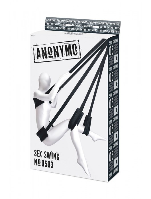 Черные секс-качели Anonymo №0503 - ToyFa - купить с доставкой в Якутске
