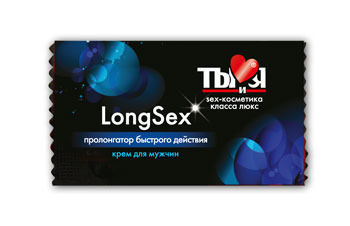 Пролонгирующий крем LongSex в одноразовой упаковке - 1,5 гр. - Биоритм - купить с доставкой в Якутске