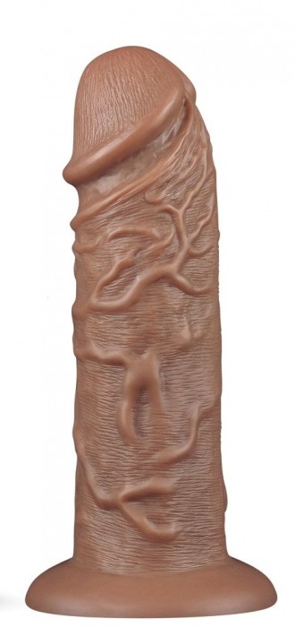 Коричневый фаллоимитатор Cubby dildo - 26,6 см. - Lovetoy в Якутске Коричневый фаллоимитатор Cubby dildo - 26,6 см. - Lovetoy