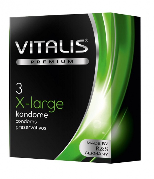 Презервативы увеличенного размера VITALIS PREMIUM x-large - 3 шт. - Vitalis - купить с доставкой в Якутске