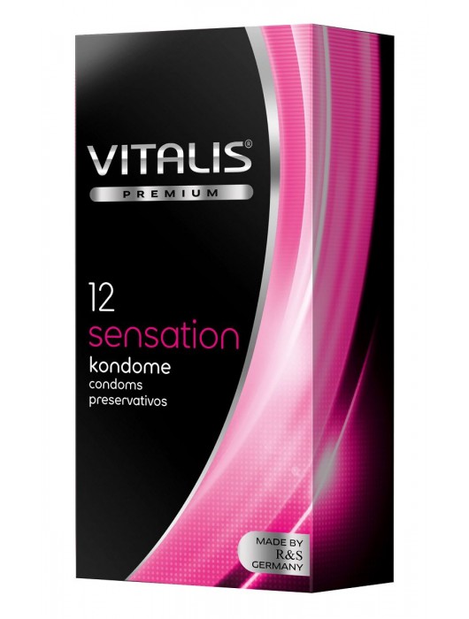 Презервативы VITALIS PREMIUM sensation с пупырышками и кольцами - 12 шт. - Vitalis - купить с доставкой в Якутске