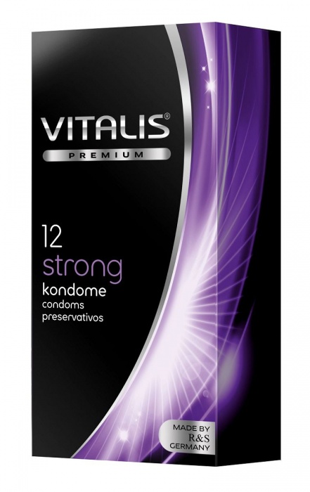 Презервативы с утолщённой стенкой VITALIS PREMIUM strong - 12 шт. - Vitalis - купить с доставкой в Якутске