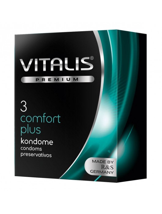 Контурные презервативы VITALIS PREMIUM comfort plus - 3 шт. - Vitalis - купить с доставкой в Якутске