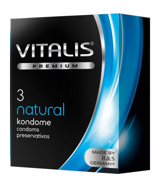 Классические презервативы VITALIS PREMIUM natural - 3 шт. - Vitalis - купить с доставкой в Якутске