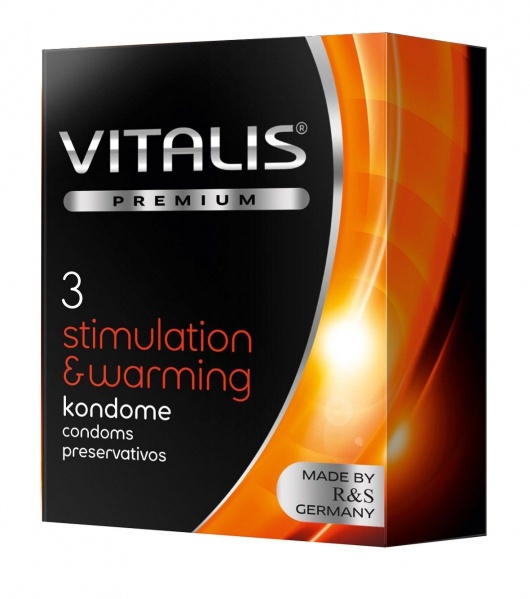 Презервативы VITALIS PREMIUM stimulation   warming с согревающим эффектом - 3 шт. - Vitalis - купить с доставкой в Якутске