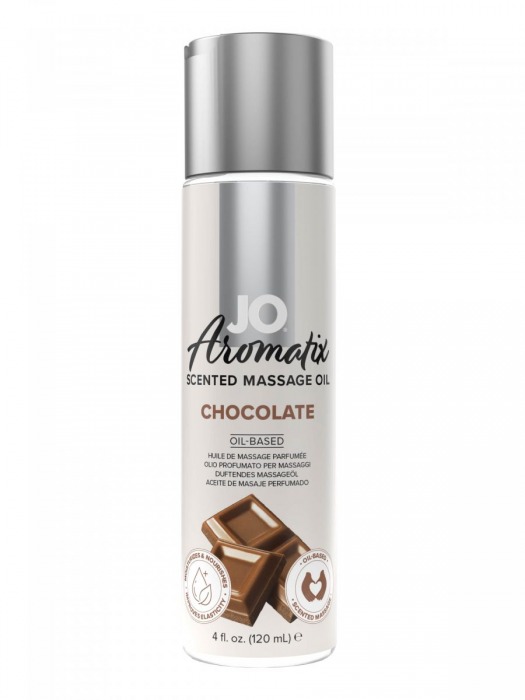 Массажное масло JO Aromatix Massage Oil Chocolate с ароматом шоколада - 120 мл. - System JO - купить с доставкой в Якутске