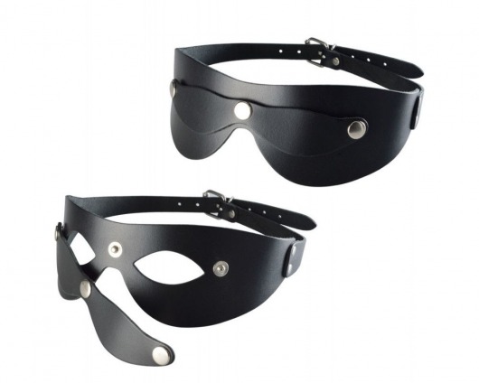 Черная кожаная маска  Новичок - Sitabella - купить с доставкой в Якутске