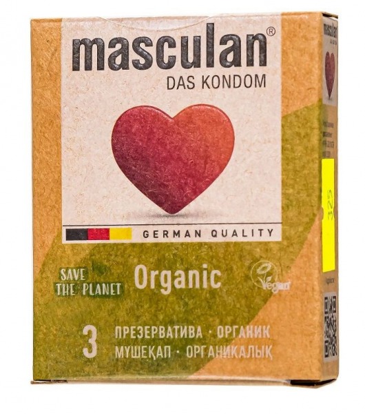 Экологически чистые презервативы Masculan Organic - 3 шт. - Masculan - купить с доставкой в Якутске