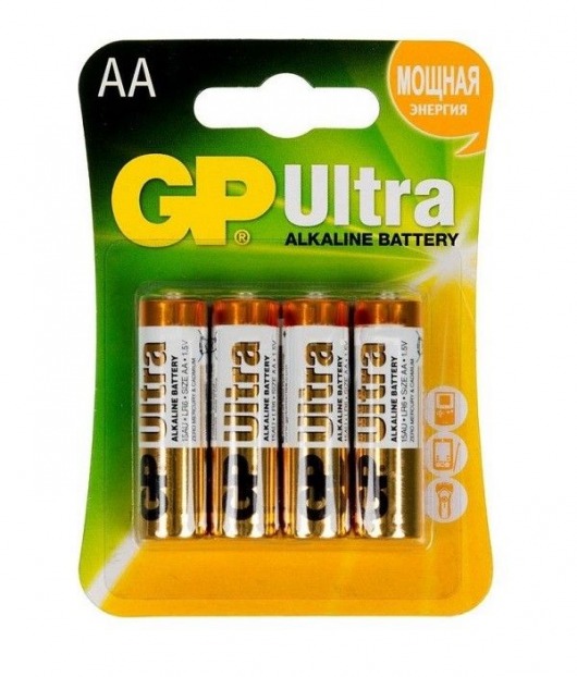 Батарейки алкалиновые GP Ultra Alkaline AA/LR6 - 4 шт. - Элементы питания - купить с доставкой в Якутске