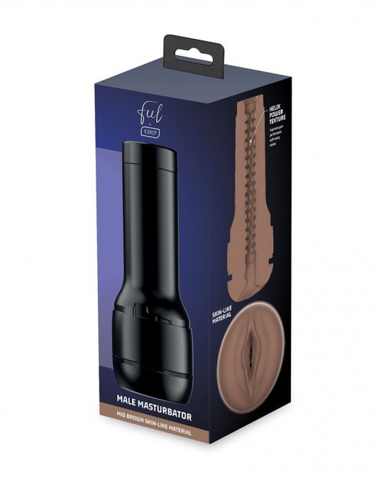 Коричневый мастурбатор-вагина Feel Stroker - Kiiroo - в Якутске купить с доставкой