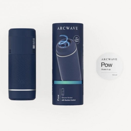 Синий мастурбатор с контролем всасывания Arcwave Pow Stroker - Arcwave - в Якутске купить с доставкой