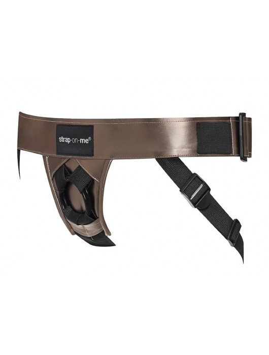 Бронзовый пояс для насадок Curious Harness - Strap-on-me - купить с доставкой в Якутске