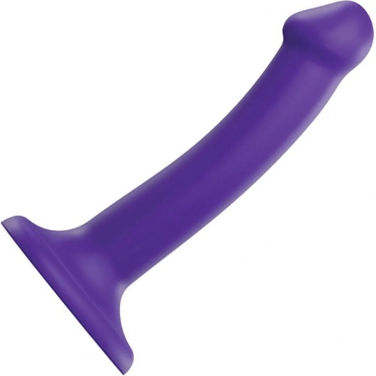 Фиолетовый фаллоимитатор-насадка Strap-On-Me Dildo Dual Density size S - 17 см. - Strap-on-me - купить с доставкой в Якутске