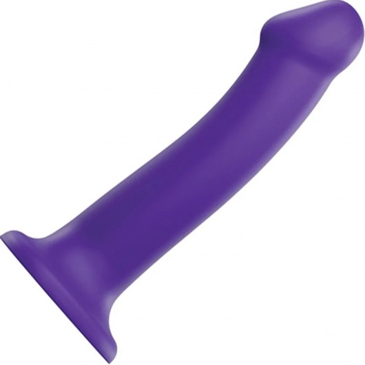 Фиолетовый фаллоимитатор-насадка Strap-On-Me Dildo Dual Density size L - 19 см. - Strap-on-me - купить с доставкой в Якутске